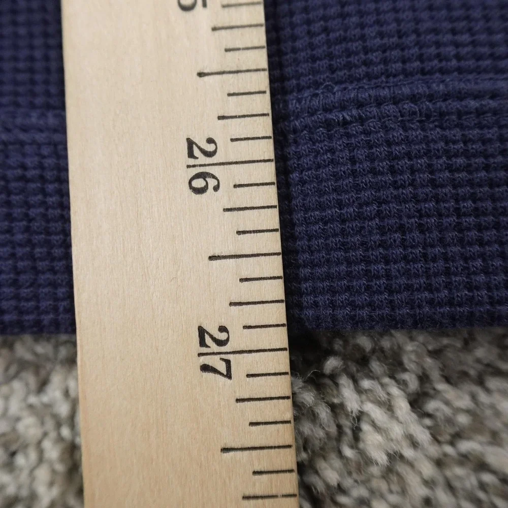 Banana‎ Republic Sweater Mens M Blue Waffle Knit 1/4 Zip Mock Neck Pullover Top
